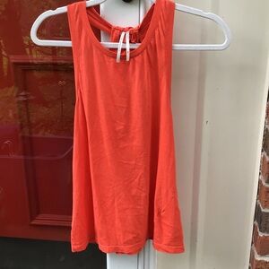 ANTHROPOLOGIE Twist Halter Tank Orange  Womans Pima cotton Size XSmall